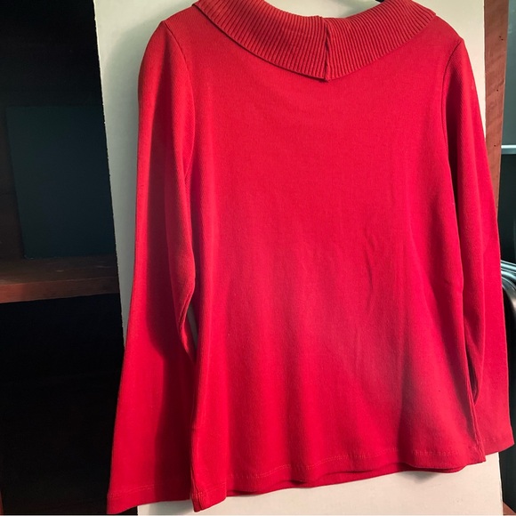 PETITE NWT Rafaella Studio Sweater, Petite Small, Pompeiian Red - Picture 4 of 7